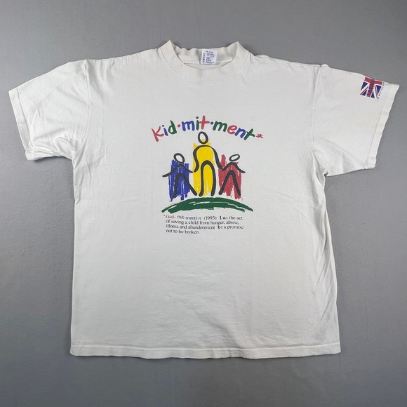 Delta Other - Vintage 1993 T-Shirt Mens XL Kid-mit-ment White Graham Webb USA Made Delta Tee